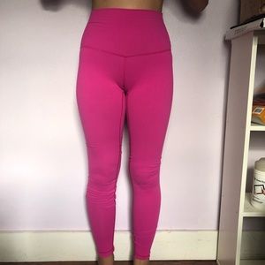 Pink Lululemon Leggings high waisted